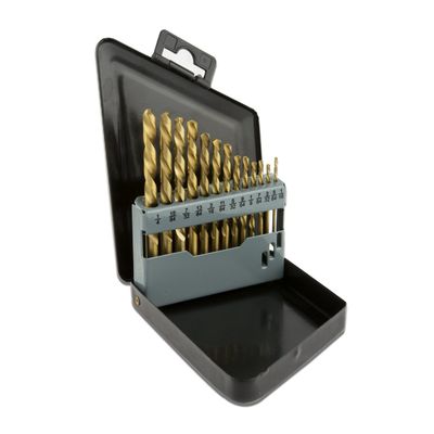 टाइटेनियम नाइट्राइड कोटिंग के साथ बाएं हाथ HSS ड्रिल बिट सेट