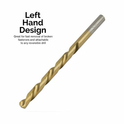 टाइटेनियम नाइट्राइड कोटिंग के साथ बाएं हाथ HSS ड्रिल बिट सेट