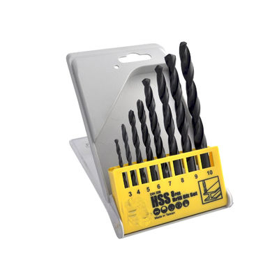 धातु ड्रिलिंग के लिए 8 पीसी एचएसएस ड्रिल बिट सेट ब्लैक ऑक्साइड
