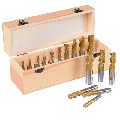 DIN844 4 बांसुरी HSS धातु स्टेनलेस स्टील एल्यूमीनियम के लिए एंड मिल