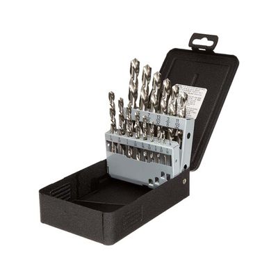 बायाँ हाथ HSS ड्रिल बिट्स DIN338 एम्बर फ़िनिश्ड स्ट्रेट शैंक