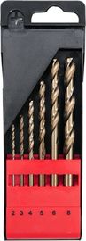 स्टेनलेस स्टील धातु के लिए एचएसएस ड्रिल बिट सेट 6PCS 2mm-8mm
