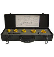 एचएसएस द्वि-धातु छेद देखा सेट 7PCS एल्यूमीनियम मामले में 14-210 मिमी
